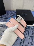 CC Women's Belt 3.0CM Pink Cowhide 615095