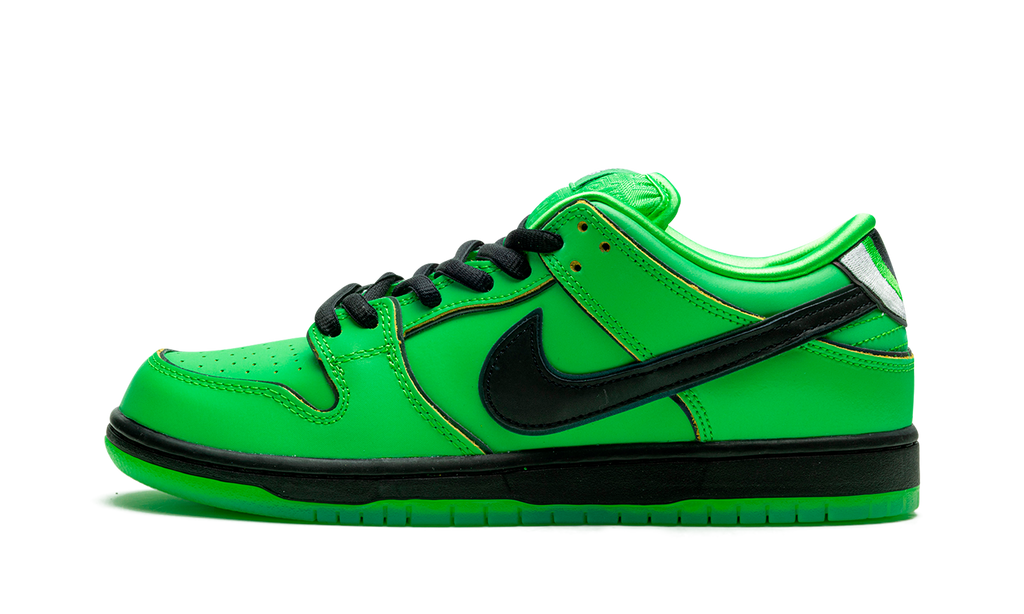 Nike SB Dunk Low Powerpuff Girls Buttercup Green Leather FZ8319-300