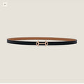 HM GAMMA BUCKLE & REVERSIBLE BRONZE BROWN AND BLACK LEATHER STRAP 13MM COPPER HARDWARE