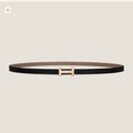 HM FOCUS BUCKLE & REVERSIBLE BLACK AND CAMEL BROWN LEATHER STRAP 13MM COPPER HARDWARE