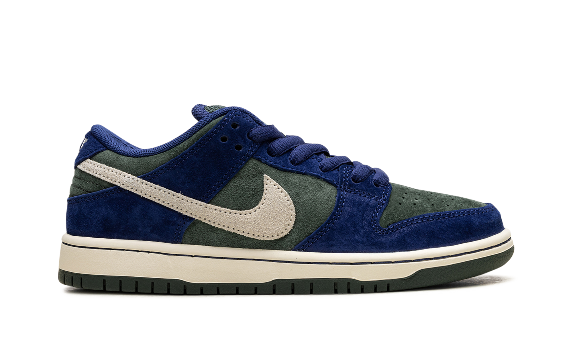 Nike SB Dunk Low Deep Royal Blue HF3704-400 | Vintage Green & Navy Skate Shoe