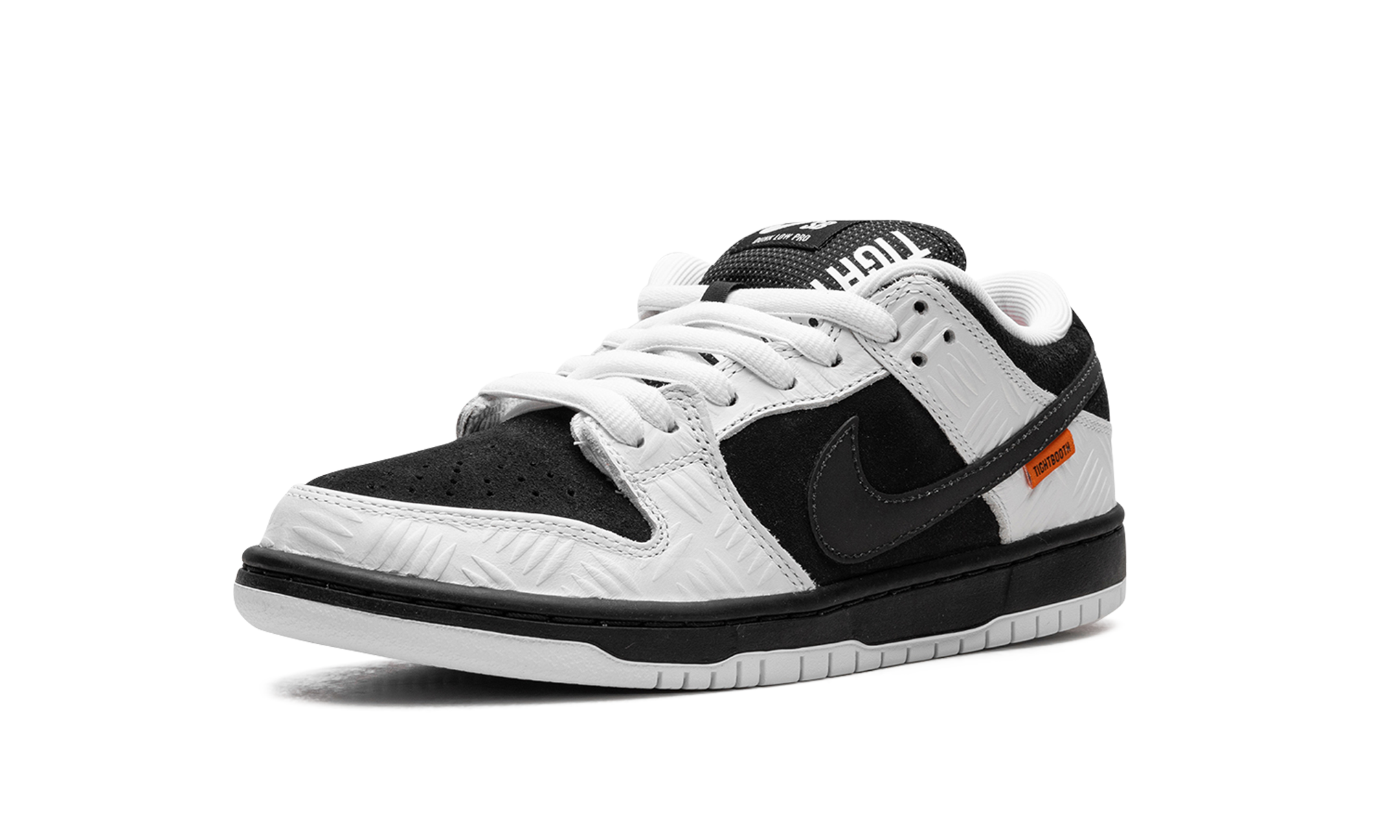 Nike SB Dunk Low TIGHTBOOTH - Black Suede & White Leather Skate Shoe