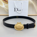 CD 26s Médaillon Belt 3cm Gold Buckle Calfskin