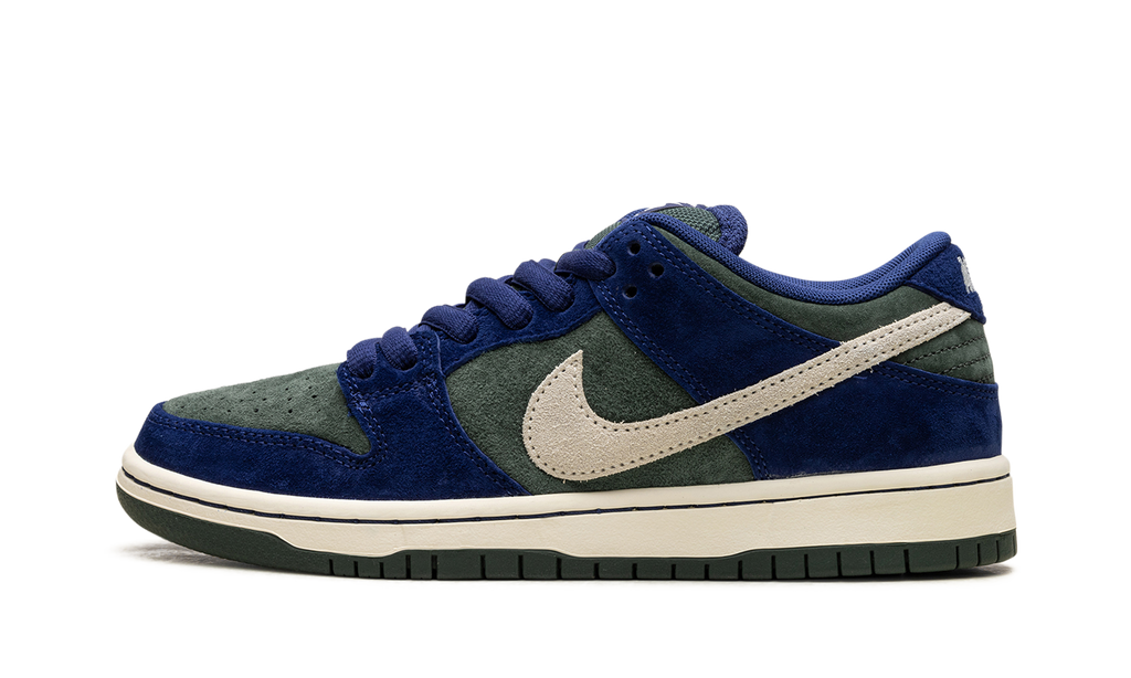 Nike SB Dunk Low Deep Royal Blue HF3704-400 | Vintage Green & Navy Skate Shoe