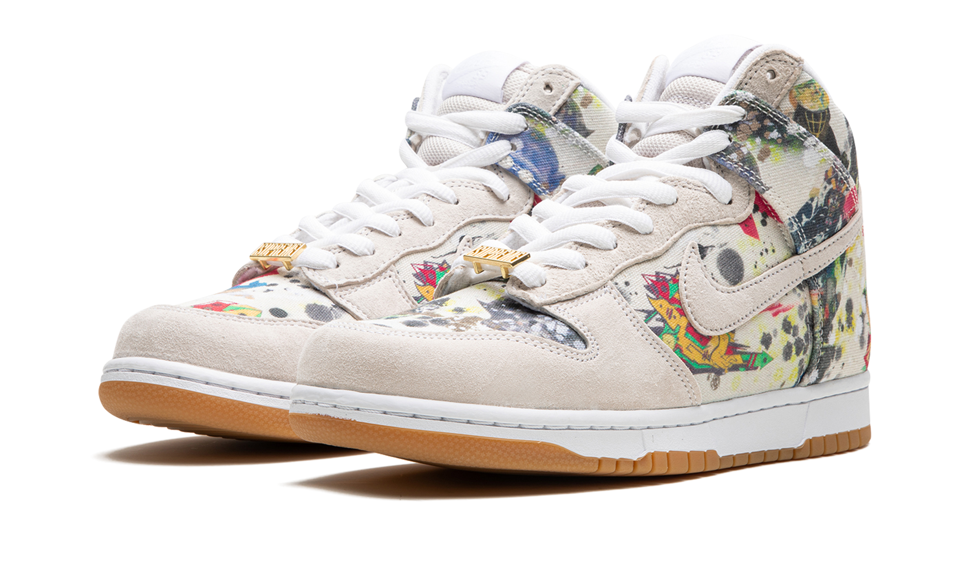 Supreme x Nike SB Dunk High Rammellzee FD8779-100 | Collaborative Skate Sneaker