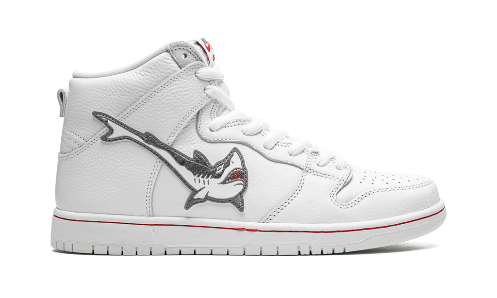Nike SB Dunk High Pro ISO Oski Great White - Shark Embroidered Skate Shoe DC8908