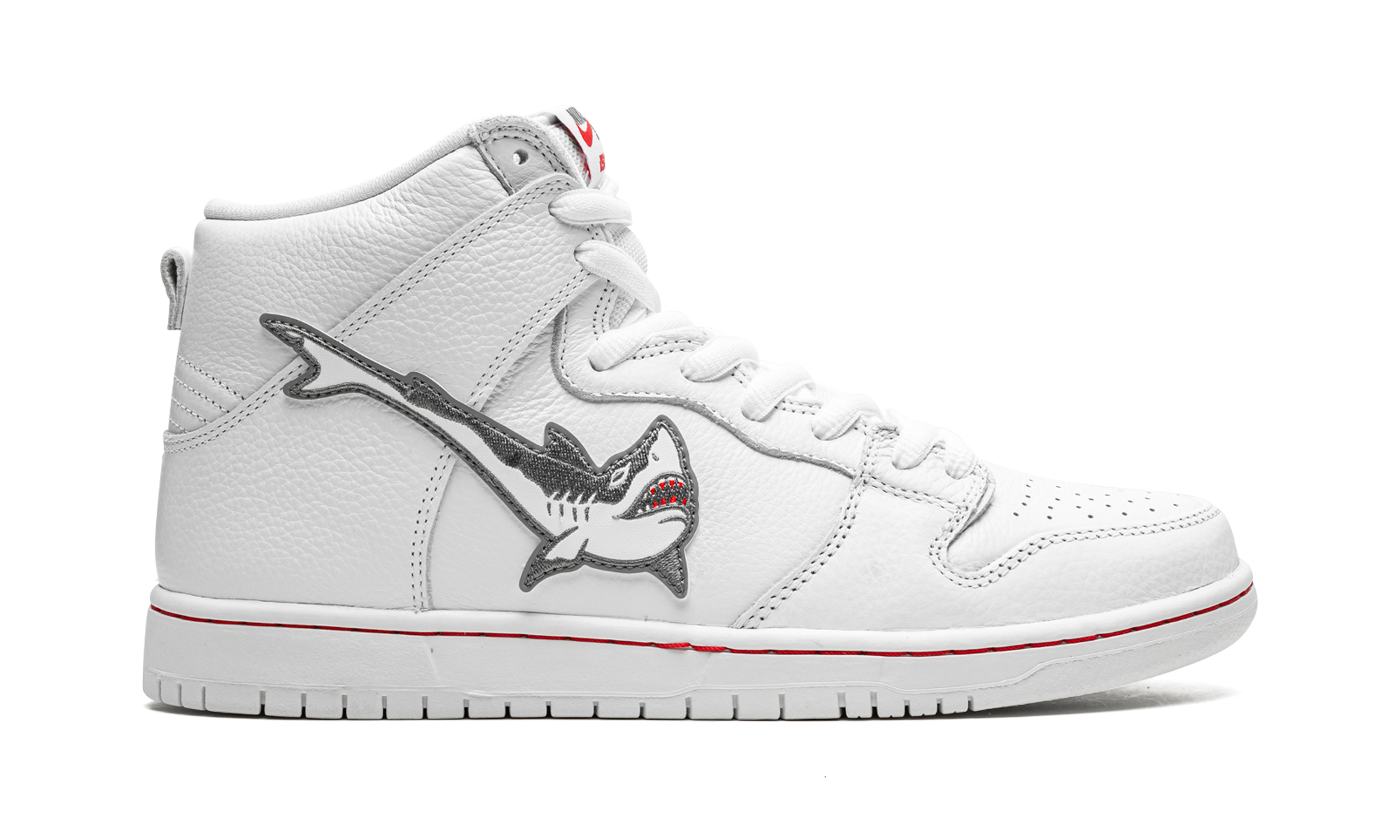 Nike SB Dunk High Pro ISO Oski Great White - Shark Embroidered Skate Shoe DC8908