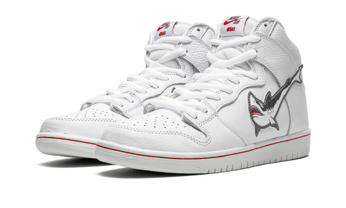Nike SB Dunk High Pro ISO Oski Great White - Shark Embroidered Skate Shoe DC8908