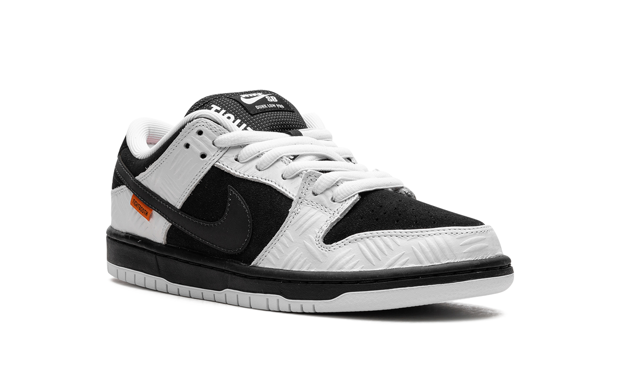 Nike SB Dunk Low TIGHTBOOTH - Black Suede & White Leather Skate Shoe