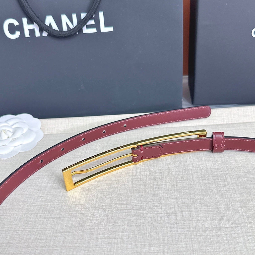 CC Métiers d’art 2026 1.5cm Burgundy Belt Leather 211435
