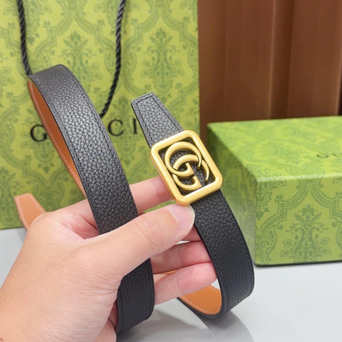 GG Marmont Reversible 2.5cm Belt Leather 213010