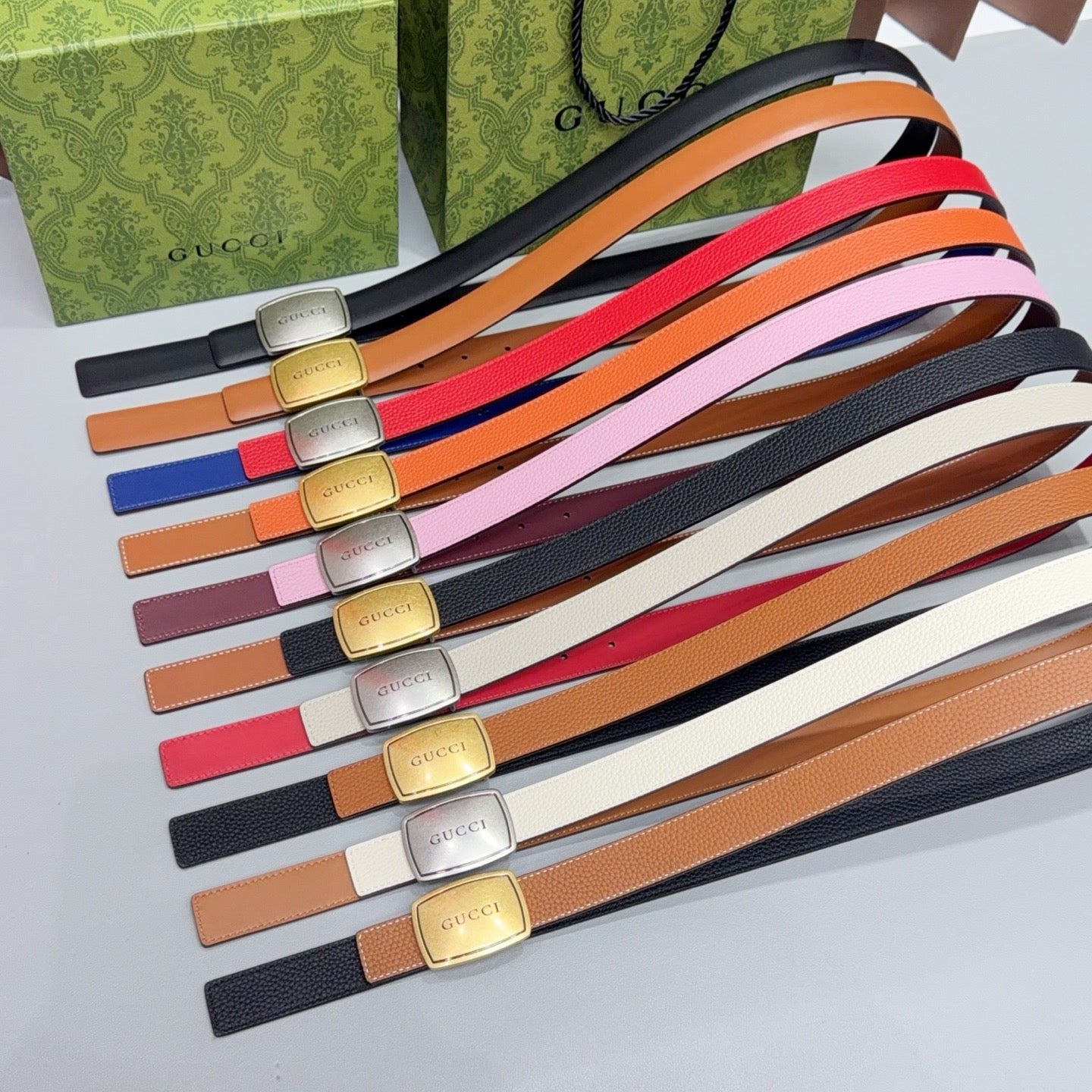 GG Reversible 2.5cm Belt Leather 213035