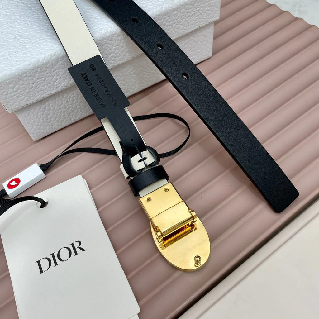 CD 2026 Montaigne Reversible Belt 2cm Smooth Cowhide Leather