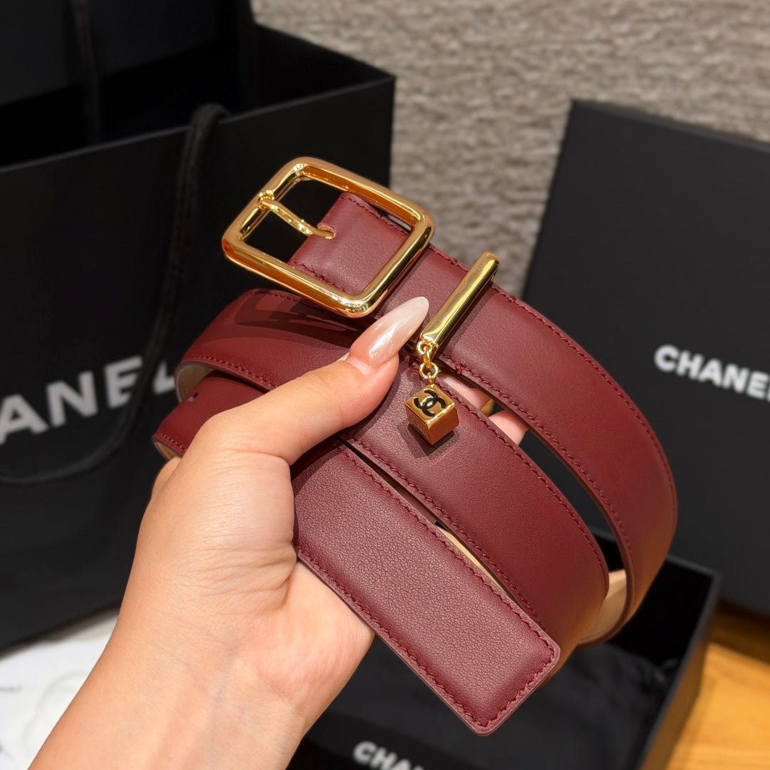 CC 3.0cm 2026 Métiers d'art Burgundy Gold Calfskin 209277