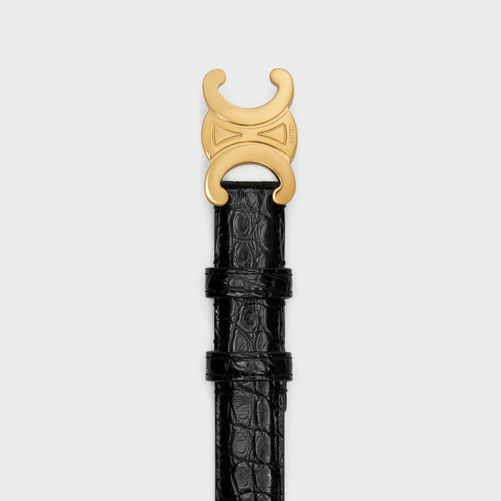 CEL Gold Buckle Belt 18mm Calfskin 176670