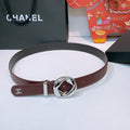 CC Pre 26s Belt 3.0cm Burgundy Sliver Calfskin 203378