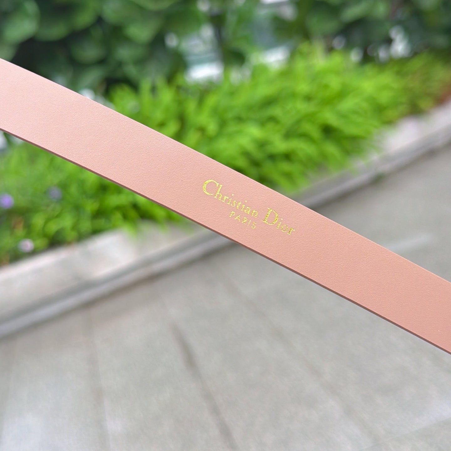 CD 2cm Icon Belt Muted Pink Gold Calfskin 203160