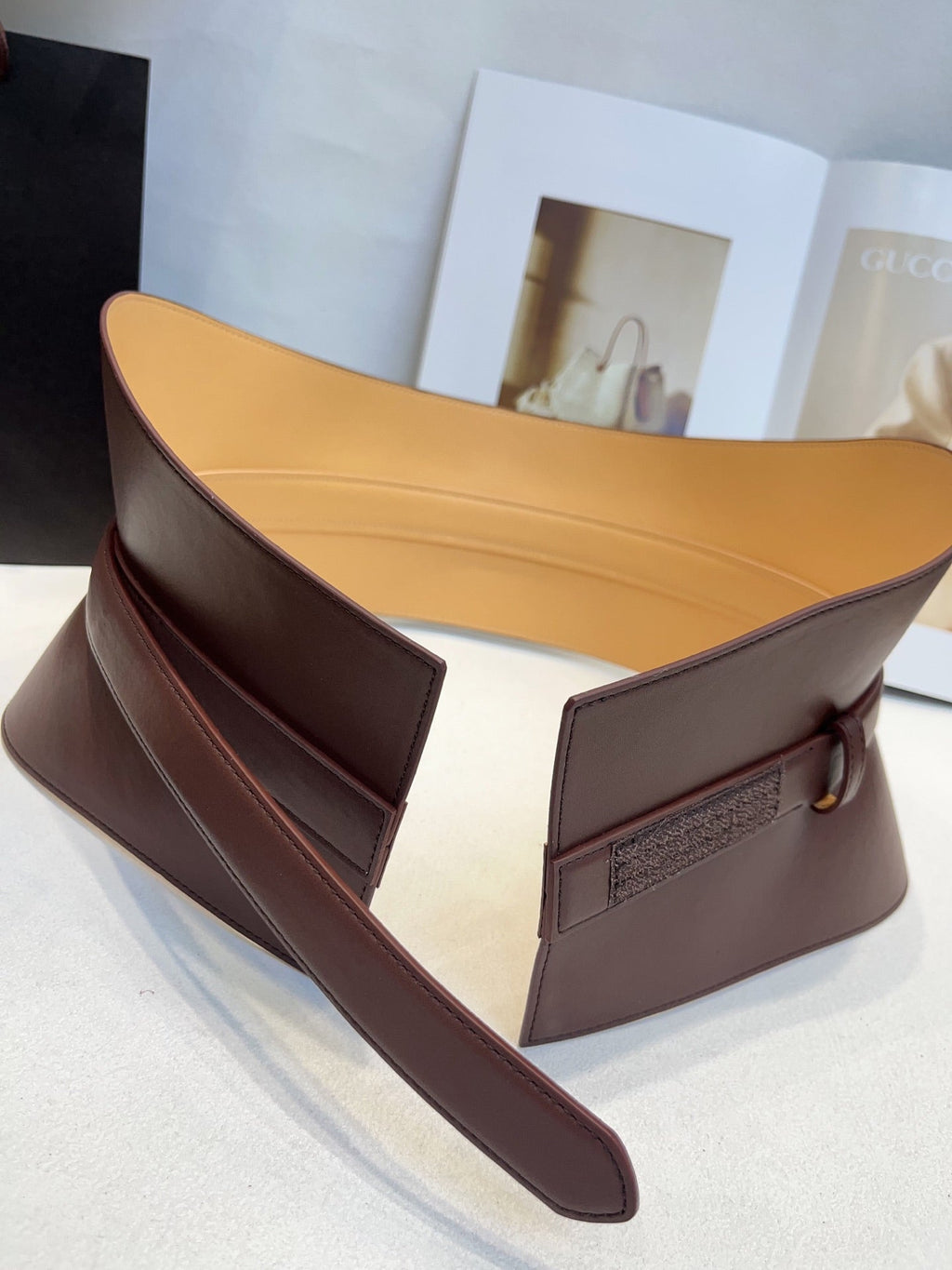 Alaia 26s Belt Coffee Sheepskin 203473