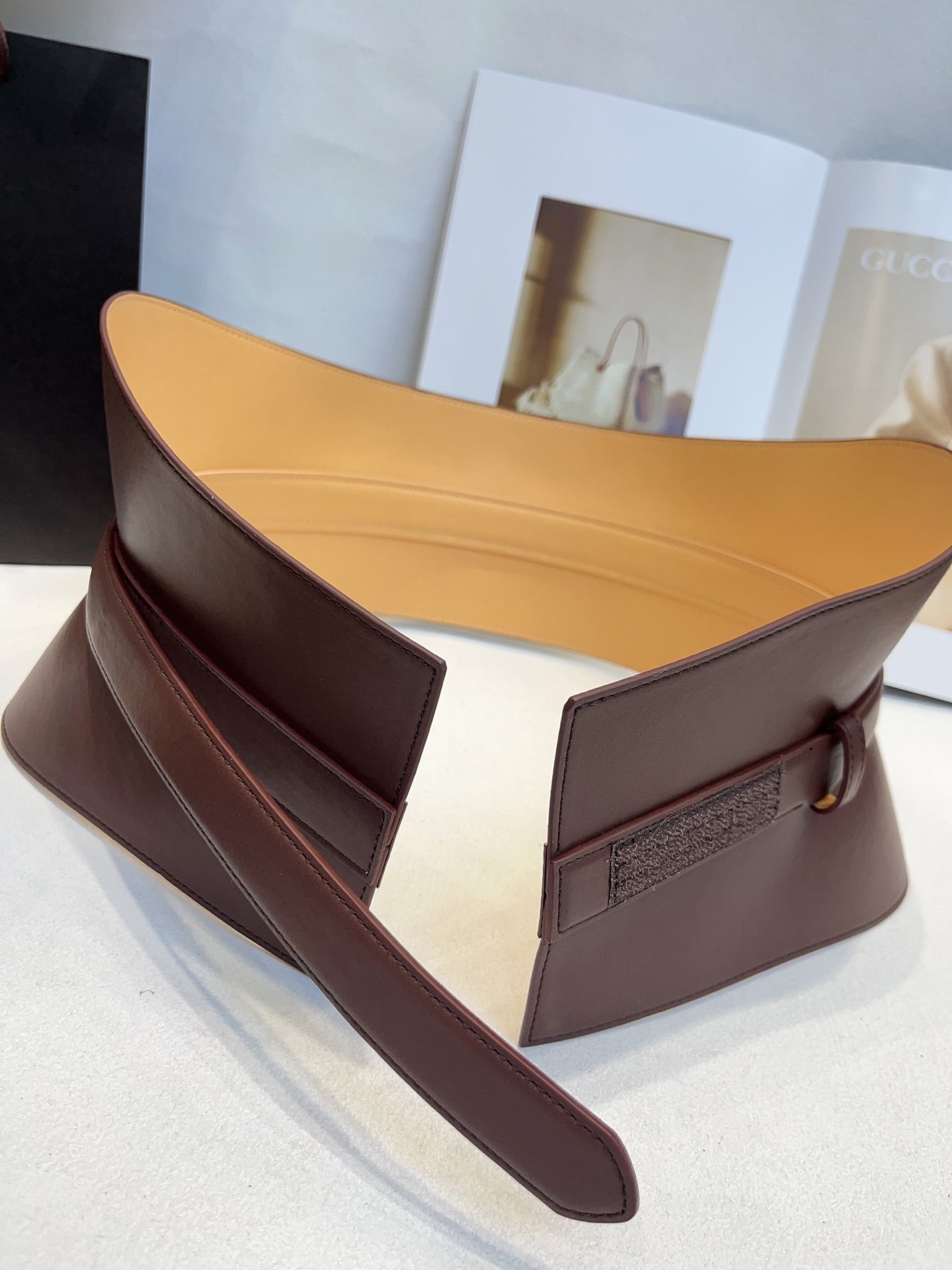 Alaia 26s Belt Coffee Sheepskin 203473