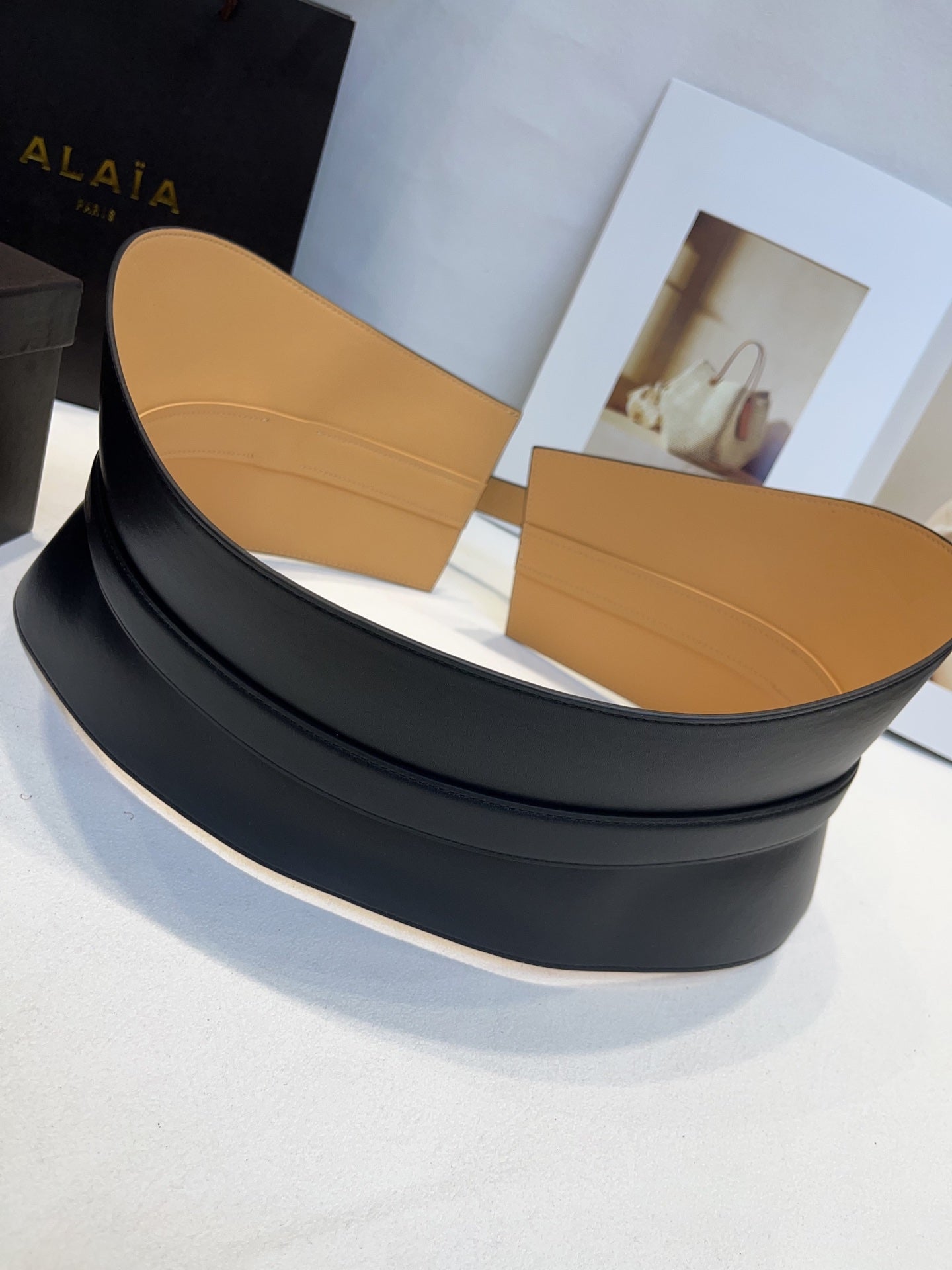 Alaia 26s Belt Black Sheepskin 203472
