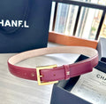 CC Belt 3cm Burgundy Cowhide 202941
