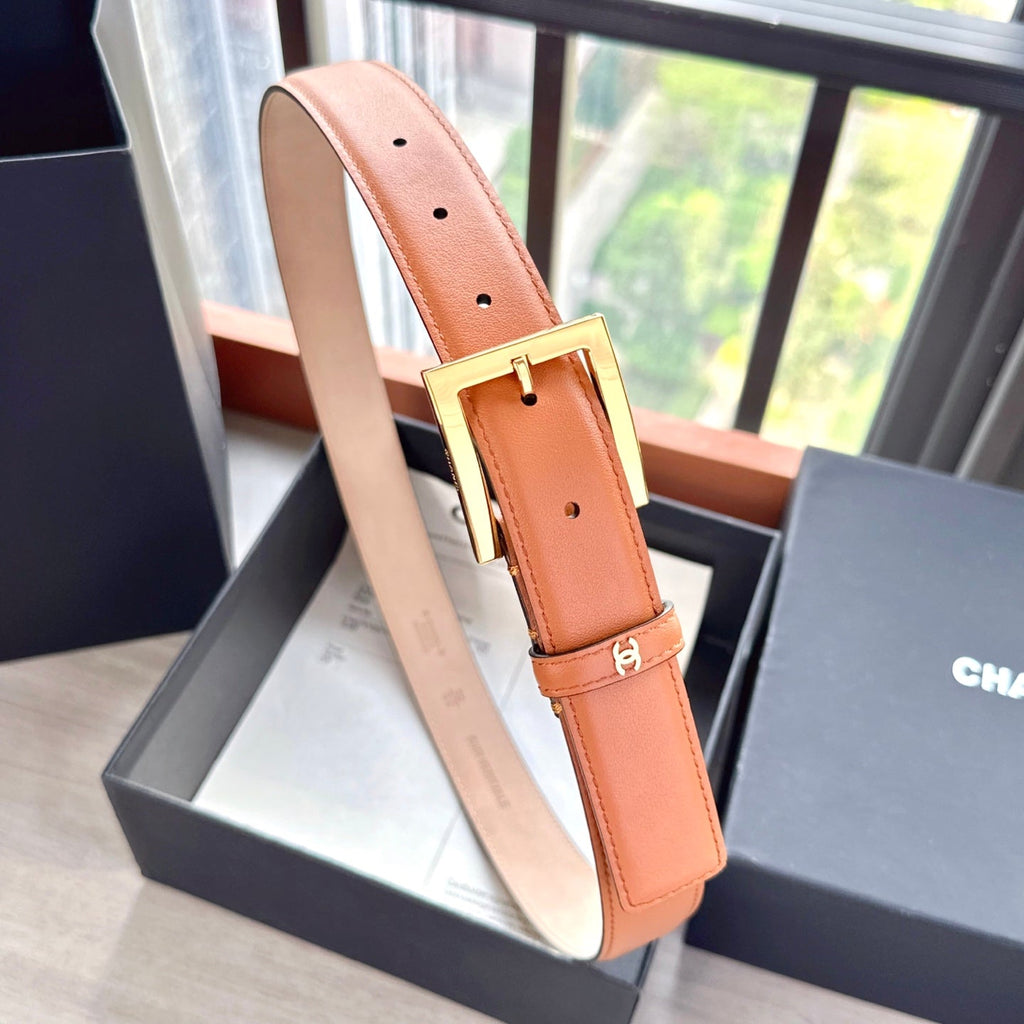 CC Belt 3cm Orange Cowhide 202939