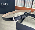 CC Belt 3cm Black Sliver Embossed Crocodile Pattern Leather202813