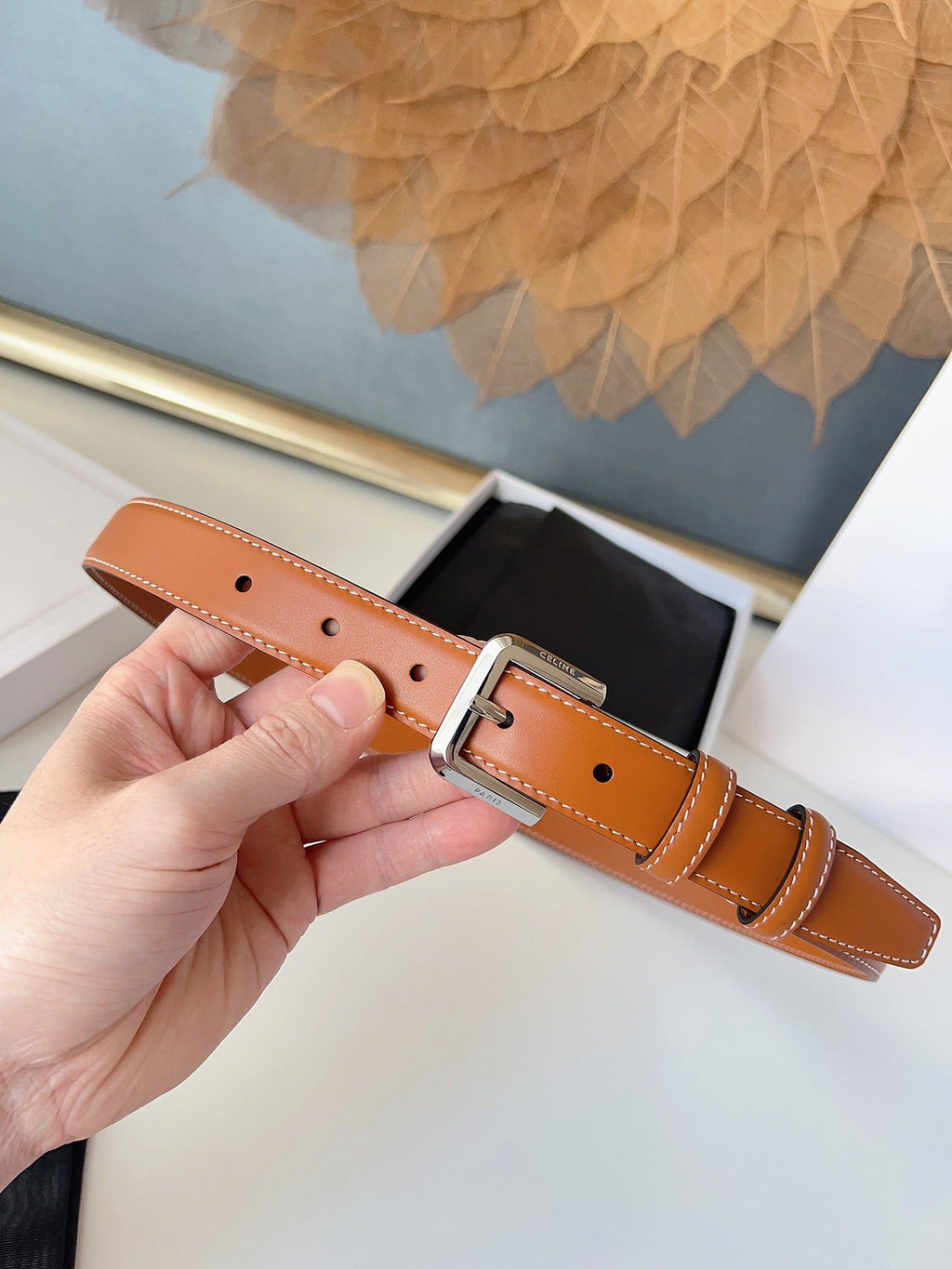 CL Sliver 25mm Triomphe Camel Brown Cowhide 616407