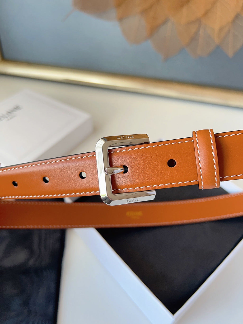 CL Sliver 25mm Triomphe Camel Brown Cowhide 616407
