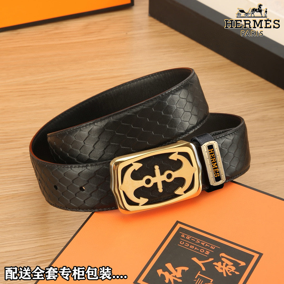 HM Constance Belt 38mm Black Original Leather 619665