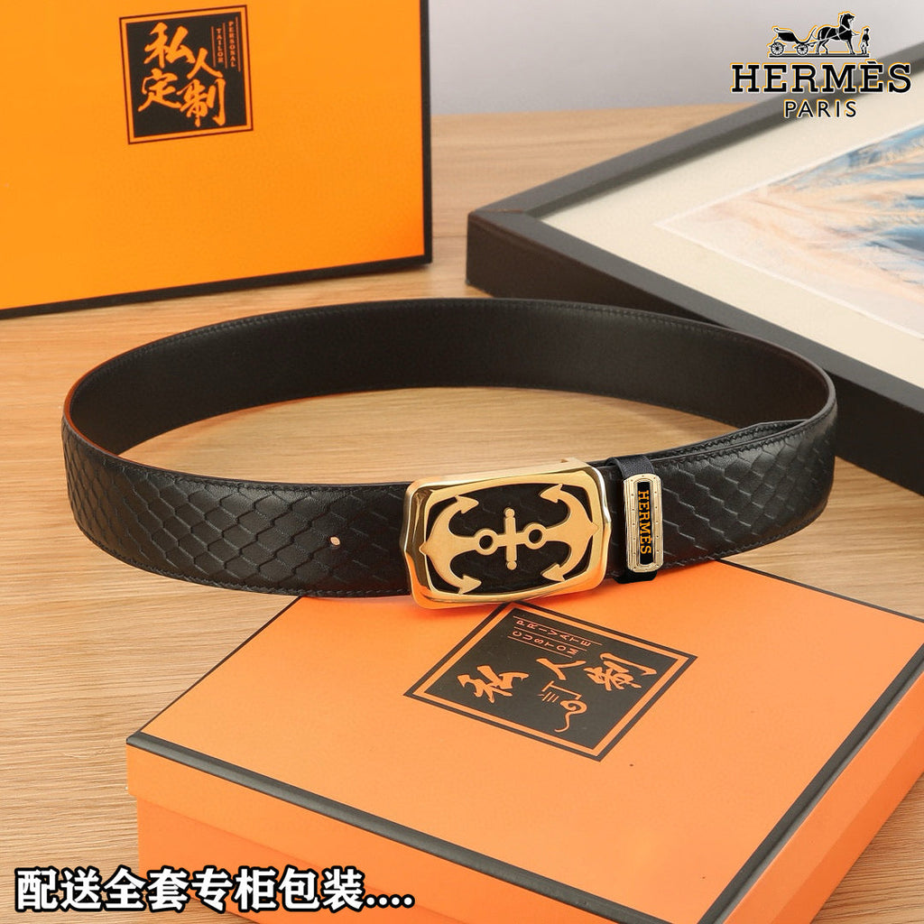 HM Constance Belt 38mm Black Original Leather 619665