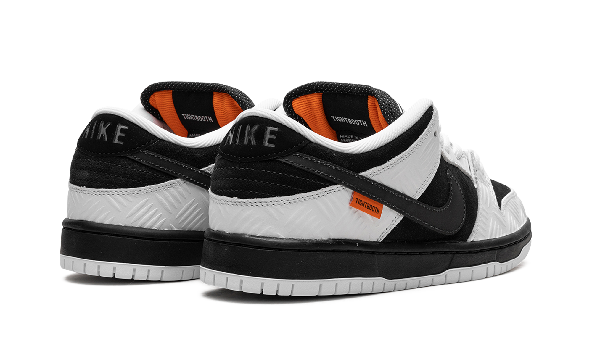 Nike SB Dunk Low TIGHTBOOTH - Black Suede & White Leather Skate Shoe