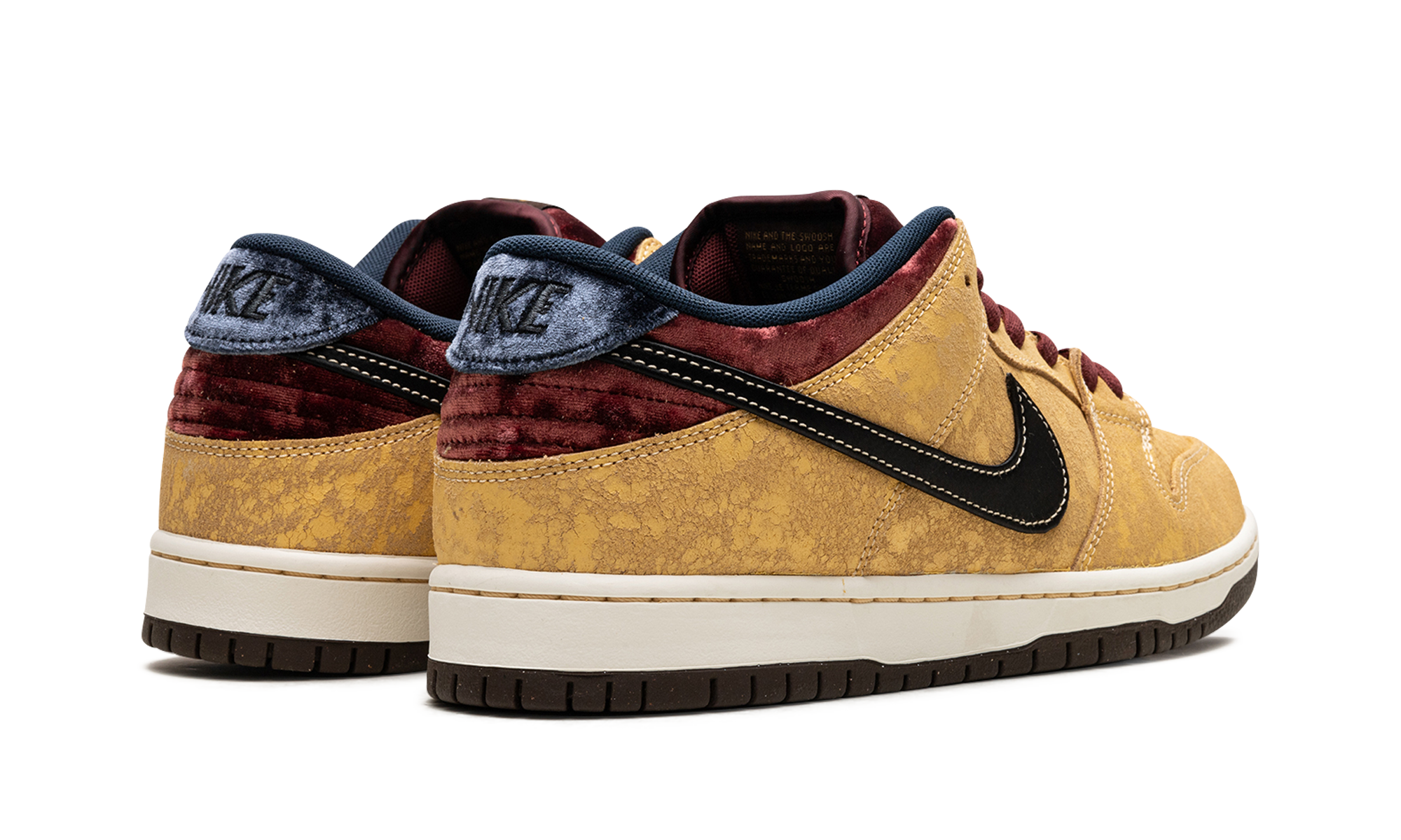 Nike SB Dunk Low "City of Cinema" - Celestial Gold Crackled Leather Paris-Inspired Skate Shoe
