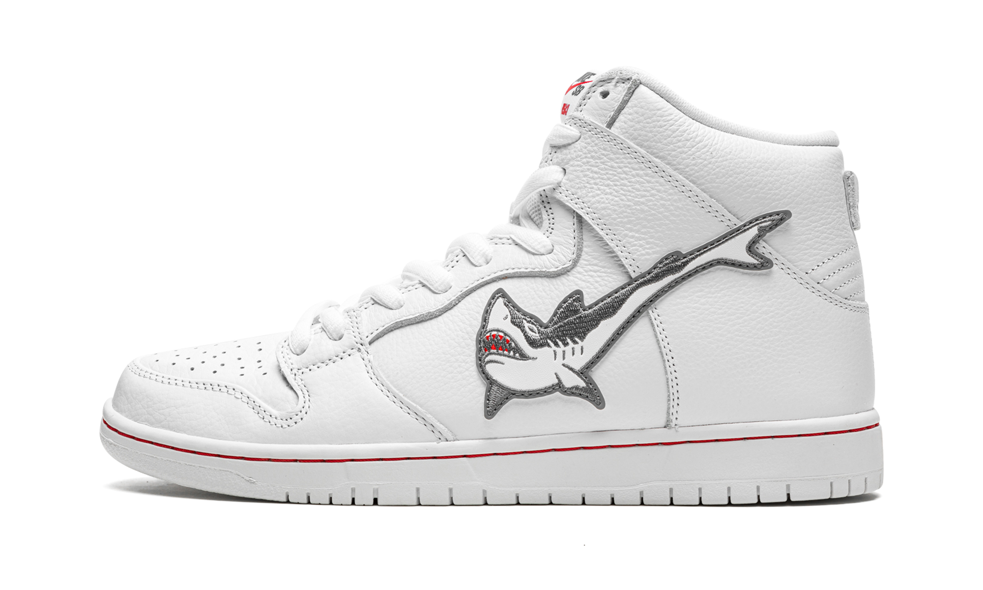 Nike SB Dunk High Pro ISO Oski Great White - Shark Embroidered Skate Shoe DC8908