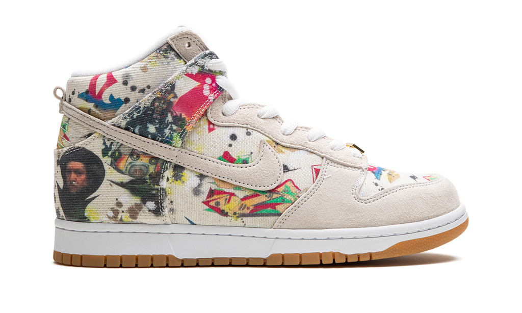 Supreme x Nike SB Dunk High Rammellzee FD8779-100 | Collaborative Skate Sneaker